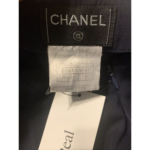 Chanel Authentic Solid Midnight Dark Blue Trouser Pants FR 42 US 10 Medium - Picture 5 of 7